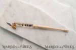 WOODEN PENHOLDERS Wood and resin English Oblique Pen, Handmade resin lavender Wooden Antique Dip Pen, Wood Oblique Calligraphy Pen Holder, perfect gift for her, practicing Quill9
