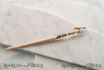 WOODEN PENHOLDERS Wood and resin English Oblique Pen, Handmade resin lavender Wooden Antique Dip Pen, Wood Oblique Calligraphy Pen Holder, perfect gift for her, practicing Quill9