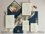 WEDDING INVITATIONS modern calligraphy / fine art Ivory Gold Wedding Invitation, Floral Wedding Invitation, Tuscany Italian Invitation suite, Wreath Monogram wedding invitation suite, Deckled Edge Invites, Torn Edge Wedding Invitations golden, Fine Art Wedding Invitation Suite, Deckled Edge Paper7