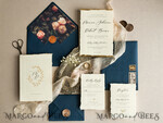 WEDDING INVITATIONS modern calligraphy / fine art Ivory Gold Wedding Invitation, Floral Wedding Invitation, Tuscany Italian Invitation suite, Wreath Monogram wedding invitation suite, Deckled Edge Invites, Torn Edge Wedding Invitations golden, Fine Art Wedding Invitation Suite, Deckled Edge Paper7