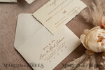 HOCHZEITS EINLADUNGEN moderne Kalligraphie / feine Kunst Feine Kunst Elfenbein Gold Hochzeitseinladung, Florale Hochzeitseinladung, Toskana Italien Einladungskollektion, Kranz Monogramm Hochzeitseinladungskollektion, Deckled Edge Einladungen, Zerrissene Kante Hochzeitseinladungen golden, Feine Kunst Hochzeitseinladungskollektion, Deckled Edge Papier.15