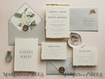 WEDDING INVITATIONS modern calligraphy / fine art Ivory Gold Wedding Invitation, Floral Wedding Invitation, Tuscany Italian Invitation suite, Wreath Monogram wedding invitation suite, Deckled Edge Invites, Torn Edge Wedding Invitations golden, Fine Art Wedding Invitation Suite, Deckled Edge Paper7