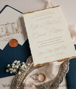 HOCHZEITS EINLADUNGEN moderne Kalligraphie / feine Kunst Elfenbein Gold Hochzeitseinladung, Blumen Hochzeitseinladung, Toskana Italien Einladungset, Kranz Monogramm Hochzeitseinladungset, Ausgefranstes Rand Einladungen, Zerrissene Rand Hochzeitseinladungen golden, Fine Art Hochzeitseinladungset, Ausgefranstes Rand Papier8