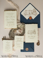 HOCHZEITS EINLADUNGEN moderne Kalligraphie / feine Kunst Elfenbein Gold Hochzeitseinladung, Blumen Hochzeitseinladung, Toskana Italien Einladungset, Kranz Monogramm Hochzeitseinladungset, Ausgefranstes Rand Einladungen, Zerrissene Rand Hochzeitseinladungen golden, Fine Art Hochzeitseinladungset, Ausgefranstes Rand Papier8
