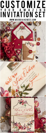 WEDDING INVITATIONS modern calligraphy / fine art Bespoke wedding invitation, unique calligraphy invites77