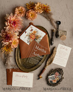 HOCHZEITS EINLADUNGEN moderne Kalligraphie / feine Kunst Herbst Terracotta Acryl Hochzeitskarten Set, Echte Pampasgras Florale Hochzeitskarten, Kupfer Französische Provence Einladungset, Rost Pampasgras Boho Hochzeitskarten Set, Moderne Fein Kunst Burnt Orange Hochzeitskarten Set22