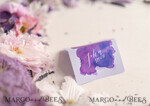 PLATZKARTEN / TISCHKARTEN  
 Kalligraphie Elegante Aquarell lila Hochzeitsplatzkarte, Flieder Namensschilder für Ihre Hochzeitstische, Aquarelldesign Hochzeitsplatzkarten, romantische Namensschilder, bearbeitbarer Text6