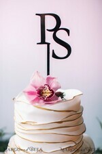 CAKE TOPPER Acrylic Modern wedding cake topper personalised initials1