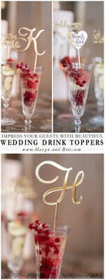 TORTENDEKORATION  
 Drink Toppers Hochzeitstortenfigur, Getränkeklabels6