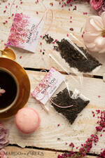 cute wedding favor cards, personalized tea  / coffee  bags2