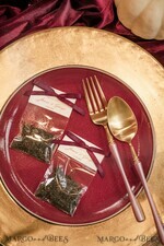 Wedding favor Thank You Tea Bags elegant gold  2