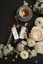 cute wedding favor cards, tea coffee bags3