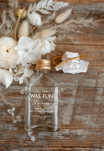 HOCHZEITSGESCHENKE Hochzeits-Kater-Kits Hochzeitsgeschenk, Katerflasche, Glasflasche mit Ihrem Text, Hochzeitsgeschenk1