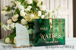 KARTONBOXEN  
 Acrylkartenbox Elegante smaragdgrüne Hochzeitsset Acryl-Kartenbox mit Schloss und Schild für Karten & Geschenke, personalisierte Hochzeitskartenbox, Acryl-Hochzeitskartenbox mit Deckel in Grün.41