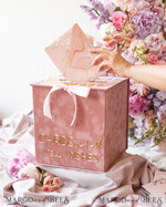 CARD BOXES acrylic Cards box Velvet blush pink wedding wishing well  money gift card box, Personalized Wedding Card Box, Luxury Card Box, Wedding Card Box with Lid, Wedding Money Box, Wedding Card Box13