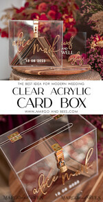 CARD BOXES acrylic Cards box Elegant Clear wedding Set  acrylic card box with Lock and sign cards & gifts, Personalized Wedding Card Box, Clear Card Box, Wedding Card Box with Lid, Wedding Money Box, Wedding Card Holder 20