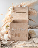 CARD BOXES acrylic Cards box Velvet Beige wedding wishing well  money gift card box, Personalized Wedding Card Box, Luxury Card Box, Wedding Card Box with Lid, Wedding Money Box, Wedding Card Box13