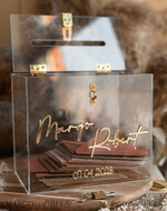 KARTONBOXEN  
 Acrylkartenbox Moderne klare Hochzeitswunschbox aus Acryl mit Schloss, personalisierte Hochzeitskartenbox, klare Kartenbox, Hochzeitskartenbox mit Deckel, Hochzeitsgeldbox, Hochzeitskartenhalter.12