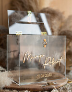 KARTONBOXEN  
 Acrylkartenbox Moderne klare Hochzeitswunschbox aus Acryl mit Schloss, personalisierte Hochzeitskartenbox, klare Kartenbox, Hochzeitskartenbox mit Deckel, Hochzeitsgeldbox, Hochzeitskartenhalter.12