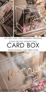 CARD BOXES acrylic Cards box Modern Clear wedding wishing well acrylic money gift card box with shelf for flowers, Personalized Wedding Card Box, Acrylic Card Box, Wedding Card Box with Lid, Wedding Money Box, Wedding Card Box10