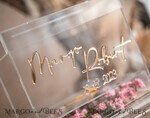 CARD BOXES acrylic Cards box Modern Clear wedding wishing well acrylic money gift card box with shelf for flowers, Personalized Wedding Card Box, Acrylic Card Box, Wedding Card Box with Lid, Wedding Money Box, Wedding Card Box10