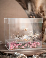 CARD BOXES acrylic Cards box Elegant Clear wedding wishing well acrylic money gift card box with shelf for flowers, Personalized Wedding Card Box, Acrylic Card Box, Wedding Card Box with Lid, Wedding Money Box, Wedding Card Box12