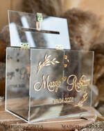 CARD BOXES acrylic Cards box Elegant Clear wedding wishing well acrylic card box with Lock, Personalized Wedding Card Box, Card Box with heart and branch , Wedding Card Box with Lid, Wedding Money Box, Wedding Card Holder 9