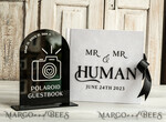 WEDDING GUEST BOOKS Instax Instant Photo Book black & white Velvet  Acrylic Wedding Guest Book Personalised & sign set, Velvet elegant Instant Photo Book Boho Elegant Instax Guestbook19