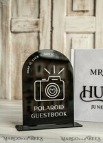 WEDDING GUEST BOOKS Instax Instant Photo Book black & white Velvet  Acrylic Wedding Guest Book Personalised & sign set, Velvet elegant Instant Photo Book Boho Elegant Instax Guestbook19
