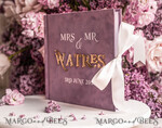 HOCHZEITS-GÄSTEBÜCHER Instax Sofortbildbuch Mauve Gold Acryl Hochzeitsgastbuch personalisiert, Velvet Dusty Rose Sofortfotobuch Boho Elegant Instax Hochzeitsfoto Gastbuch14