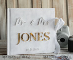 HOCHZEITS-GÄSTEBÜCHER Instax Sofortbildbuch Reines Weißes Gold-Acryl-Hochzeitsgästebuch mit personalisiertem Unterschriften-Set, Samtweißes Sofortfoto-Buch Boho Elegante Instax Hochzeitsfoto-Gästebuch21