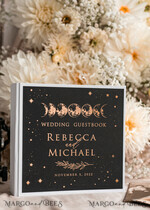 WEDDING GUEST BOOKS Instax Instant Photo Book Photoalbum Wedding Guest Book Personalised with arch mirror sign set, Black Gold Instant Photo Book Boho halloween Instax Wedding Photo Guestbook12