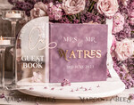 HOCHZEITS-GÄSTEBÜCHER Instax Sofortbildbuch Mauve Gold Acryl Hochzeitsgästebuch Personalisiert, Samt Staubiger Rosé Sofortbildbuch Boho Elegant Instax Hochzeitsfoto Gästebuch16