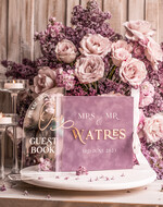 HOCHZEITS-GÄSTEBÜCHER Instax Sofortbildbuch Mauve Gold Acryl Hochzeitsgästebuch Personalisiert, Samt Staubiger Rosé Sofortbildbuch Boho Elegant Instax Hochzeitsfoto Gästebuch16