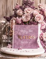 HOCHZEITS-GÄSTEBÜCHER Instax Sofortbildbuch Mauve Gold Acryl Hochzeitsgästebuch Personalisiert, Samt Staubiger Rosé Sofortbildbuch Boho Elegant Instax Hochzeitsfoto Gästebuch16