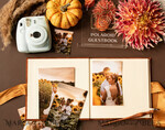 WEDDING GUEST BOOKS Instax Instant Photo Book Fall Terracotta Gold Acrylic Wedding Guest Book Personalised and sign set, Velvet Rust Instant Photo Book Boho Elegant Instax Wedding Photo Guestbook18