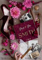 WEDDING GUEST BOOKS Instax Instant Photo Book Maroon Gold Acrylic Wedding Guest Book Personalised and sign set, Velvet Garden Burgundy Instant Photo Book Boho Elegant Marsala Instax Wedding Photo Guestbook16