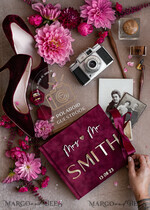 WEDDING GUEST BOOKS Instax Instant Photo Book Maroon Gold Acrylic Wedding Guest Book Personalised and sign set, Velvet Garden Burgundy Instant Photo Book Boho Elegant Marsala Instax Wedding Photo Guestbook16