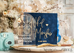 HOCHZEITS-GÄSTEBÜCHER Instax Sofortbildbuch Marinblaues Gold Acryl-Hochzeitsgastbuch mit personalisiertem Signaturset, Samt Dunkelblau Sofortbildbuch Boho Elegantes Instax Hochzeitsfoto-Gästebuch21