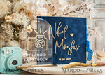 HOCHZEITS-GÄSTEBÜCHER Instax Sofortbildbuch Marinblaues Gold Acryl-Hochzeitsgastbuch mit personalisiertem Signaturset, Samt Dunkelblau Sofortbildbuch Boho Elegantes Instax Hochzeitsfoto-Gästebuch21