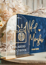 HOCHZEITS-GÄSTEBÜCHER Instax Sofortbildbuch Marinblaues Gold Acryl-Hochzeitsgastbuch mit personalisiertem Signaturset, Samt Dunkelblau Sofortbildbuch Boho Elegantes Instax Hochzeitsfoto-Gästebuch21