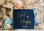 HOCHZEITS-GÄSTEBÜCHER Instax Sofortbildbuch Marinblaues Gold Acryl-Hochzeitsgastbuch mit personalisiertem Signaturset, Samt Dunkelblau Sofortbildbuch Boho Elegantes Instax Hochzeitsfoto-Gästebuch21