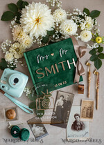WEDDING GUEST BOOKS Instax Instant Photo Book Emerald Green Gold Acrylic Wedding Guest Book Personalised and sign set, Velvet Garden Greenery Instant Photo Book Boho Elegant Instax Wedding Photo Guestbook16