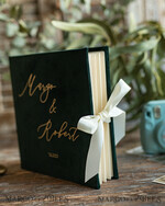 WEDDING GUEST BOOKS Instax Instant Photo Book Luxury Wedding Guest Book, Emerald green gold Velvet Instant Photo Book , Elegant Greenery Instax Wedding Photo Guestbook 10