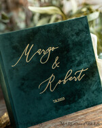WEDDING GUEST BOOKS Instax Instant Photo Book Luxury Wedding Guest Book, Emerald green gold Velvet Instant Photo Book , Elegant Greenery Instax Wedding Photo Guestbook 10