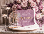 HOCHZEITS-GÄSTEBÜCHER Instax Sofortbildbuch Mauve Gold Acryl Hochzeitsgästebuch personalisiert und Unterschriften-Set, Samt staubige Rose Sofortfoto-Buch Boho elegant Instax Hochzeitsfoto Gästebuch, MvS14