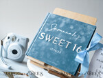 HOCHZEITS-GÄSTEBÜCHER Instax Sofortbildbuch Sweet 16 Gästebuch personalisiert, samtiges Sofortbildbuch Boho elegant Instax Sweet 16 Foto-Gästebuch17