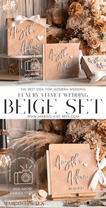 WEDDING GUEST BOOKS Instax Instant Photo Book Wedding Beige Guest Book Personalised and sign set, Velvet Instant Photo Book Boho Elegant Instax Wedding Photo Guestbook16