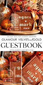 WEDDING GUEST BOOKS Instax Instant Photo Book Fall Terracotta Gold Acrylic Wedding Guest Book Personalised and sign set, Velvet Rust Instant Photo Book Boho Elegant Instax Wedding Photo Guestbook22