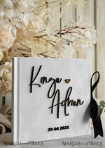 HOCHZEITS-GÄSTEBÜCHER Instax Sofortbildbuch Schwarz & Weiß Terrakotta Gold Acryl Hochzeitsgästebuch personalisiert & Unterschriften-Set, Samt elegantes Sofortfoto-Buch Boho Elegantes Instax Hochzeitsfoto-Gästebuch20